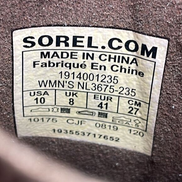 NWT Sorel Joan of Arctic Chelsea Wedge II Women’s Sz 10 Teak Brown Suede Boots - Picture 6 of 11